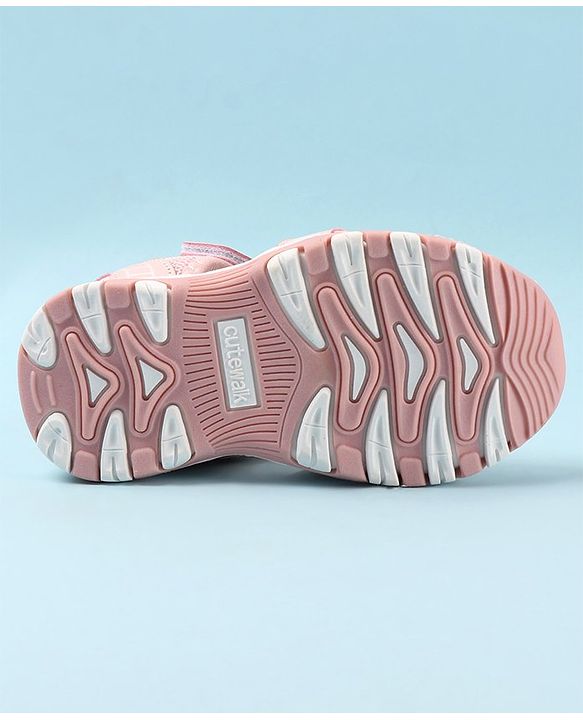 Cute Walk by Babyhug Velcro Closure Sandals - Fuchsia
