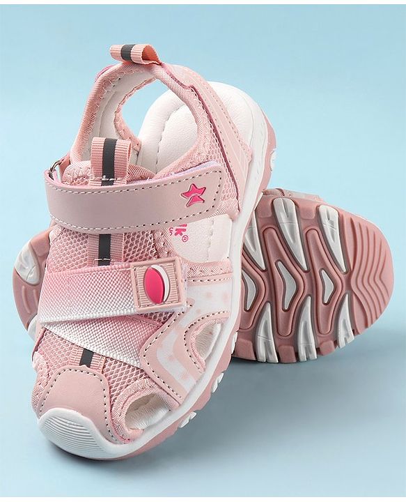 Cute Walk by Babyhug Velcro Closure Sandals - Fuchsia