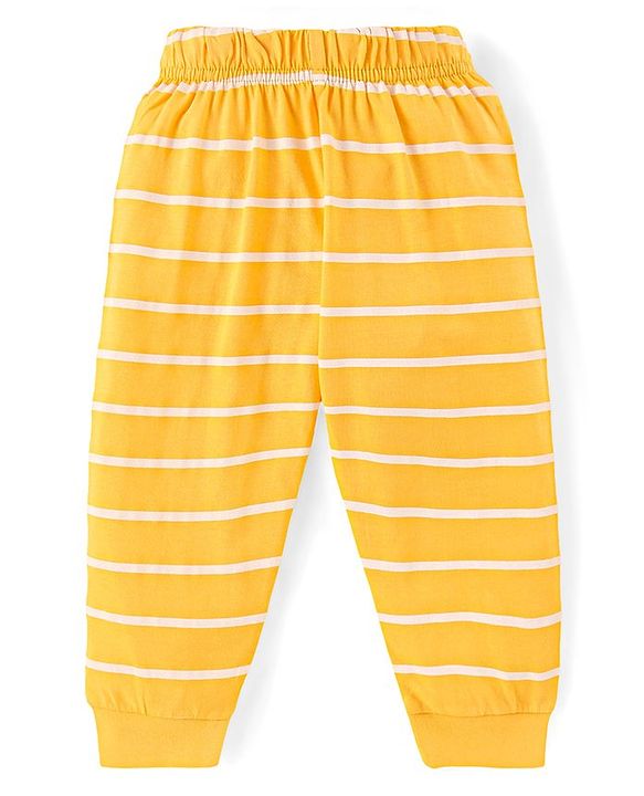 Babyhug Disney Single Jersey Knit Full Sleeves Night Suit with 101 Dalmatians Print - Yellow
