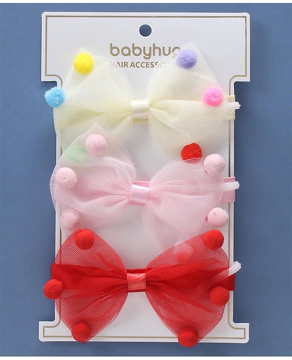Babyhug Free Size Female Hair Bands Pack of 3 - Multicolor
