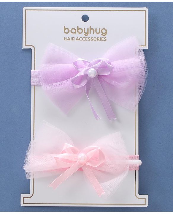 Babyhug Free Size Female Hair Bands Pack of 2 - Multicolor