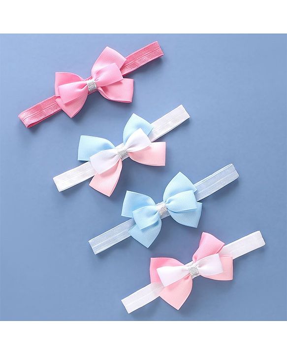 Babyhug Free Size Female Hair Bands Pack of 4 - Multicolor