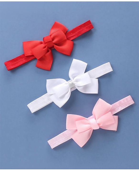 Babyhug Free Size Female Hair Bands Pack of 3 - Multicolor