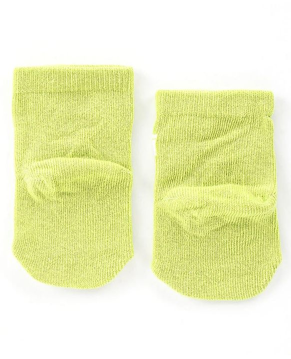 Cute Walk by Babyhug Knit Anti-Bacterial Ankle Length Socks with Raccoon & Bear Design Pack of 3 - Orange Green & Blue