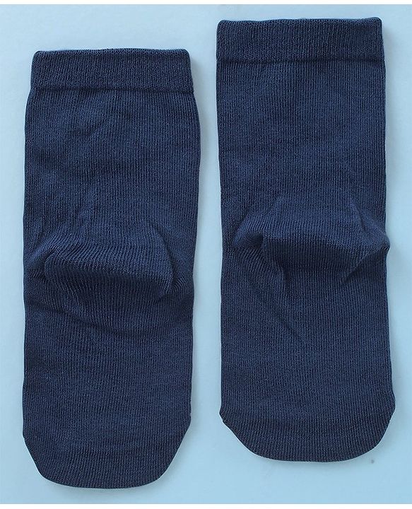 Cute Walk by Babyhug Anti-Bacterial Ankle Length Striped & Vehicle Design Socks Pack of 3 - White Grey & Blue