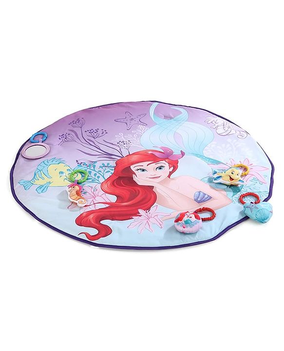 Babyhug Disney Little Mermaid Playgym | BIS Certified | Soft Play Mat with 5 Fun Hanging Toys | Disney Little Mermaid Theme for Newborns 0+ Months | Perfect for Indoor Play & Tummy Time | Stimulates Sensory Development, Hand-Eye Coordination & Motor