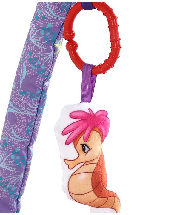 Babyhug Disney Little Mermaid Playgym | BIS Certified | Soft Play Mat with 5 Fun Hanging Toys | Disney Little Mermaid Theme for Newborns 0+ Months | Perfect for Indoor Play & Tummy Time | Stimulates Sensory Development, Hand-Eye Coordination & Motor