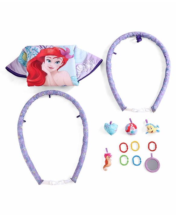 Babyhug Disney Little Mermaid Playgym | BIS Certified | Soft Play Mat with 5 Fun Hanging Toys | Disney Little Mermaid Theme for Newborns 0+ Months | Perfect for Indoor Play & Tummy Time | Stimulates Sensory Development, Hand-Eye Coordination & Motor