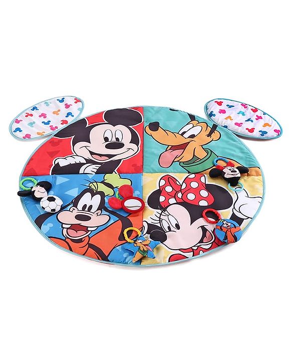 Babyhug Disney Mickey & Friends Playgym | BIS Certified | Soft Play Mat with 5 Fun Hanging Toys | Disney Mickey & Friends Theme for Newborns 0+ Months | Perfect for Indoor Play & Tummy Time | Stimulates Sensory Development, Hand-Eye Coordination & Mo