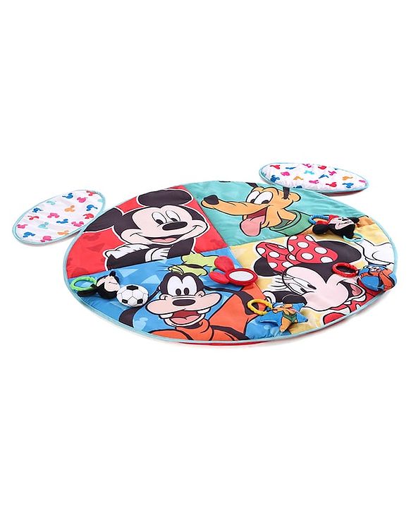 Babyhug Disney Mickey & Friends Playgym | BIS Certified | Soft Play Mat with 5 Fun Hanging Toys | Disney Mickey & Friends Theme for Newborns 0+ Months | Perfect for Indoor Play & Tummy Time | Stimulates Sensory Development, Hand-Eye Coordination & Mo