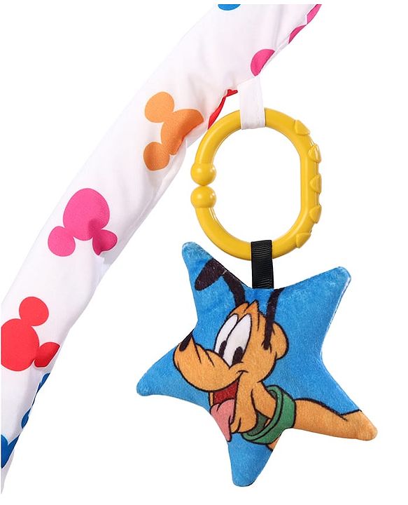 Babyhug Disney Mickey & Friends Playgym | BIS Certified | Soft Play Mat with 5 Fun Hanging Toys | Disney Mickey & Friends Theme for Newborns 0+ Months | Perfect for Indoor Play & Tummy Time | Stimulates Sensory Development, Hand-Eye Coordination & Mo