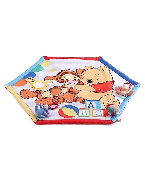 Babyhug Disney Mickey & Friends Playgym | BIS Certified | Soft Play Mat with 5 Fun Hanging Toys | Disney Mickey & Friends Theme for Newborns 0+ Months | Perfect for Indoor Play & Tummy Time | Stimulates Sensory Development, Hand-Eye Coordination & Mo