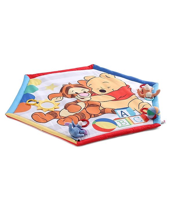 Babyhug Disney Mickey & Friends Playgym | BIS Certified | Soft Play Mat with 5 Fun Hanging Toys | Disney Mickey & Friends Theme for Newborns 0+ Months | Perfect for Indoor Play & Tummy Time | Stimulates Sensory Development, Hand-Eye Coordination & Mo