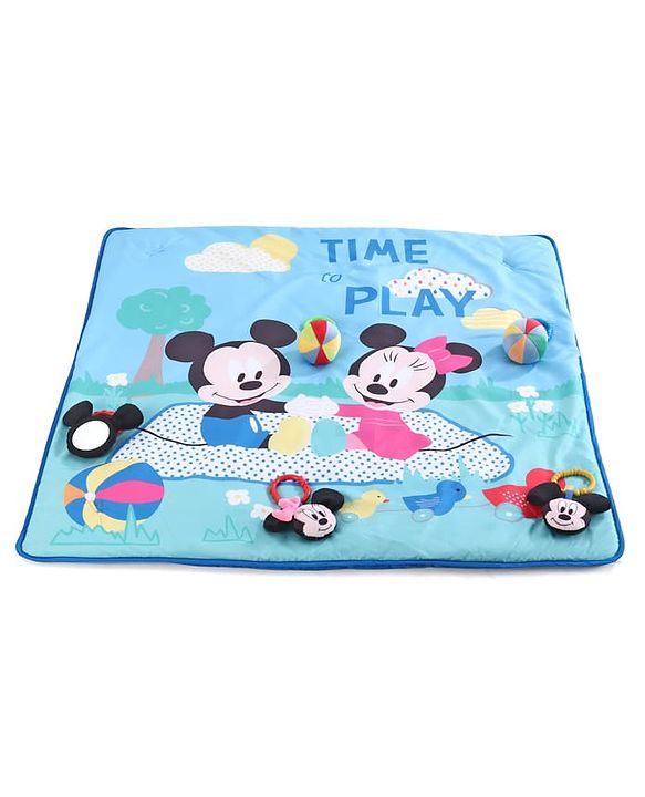 Babyhug Disney Mickey & Friends Playgym | BIS Certified | Soft Play Mat with 5 Fun Hanging Toys | Disney Mickey & Friends Theme for Newborns 0+ Months | Perfect for Indoor Play & Tummy Time | Stimulates Sensory Development, Hand-Eye Coordination & Mo