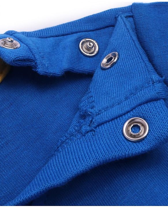 Babyhug Cotton Woven Full Sleeves Adventure Theme Shirt With T-Shirt - Blue