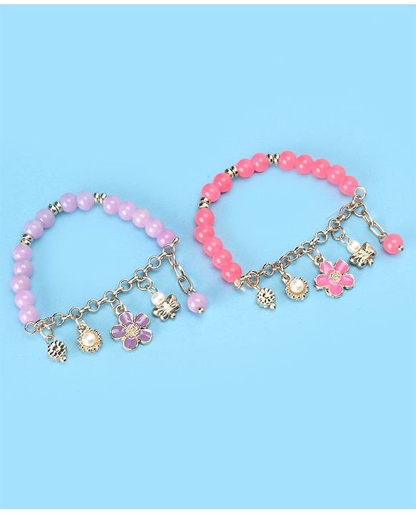 Pine Kids Beads Bracelets Set of 2 -  Multicolor