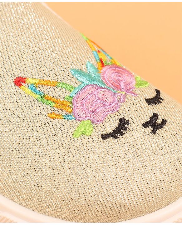 Cute Walk by Babyhug Unicorn Embroidered Slip On Casual Shoes - White