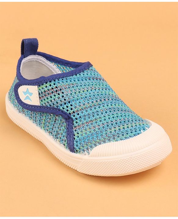Cute Walk by Babyhug Velcro Closure Textured Casual Shoes - Blue