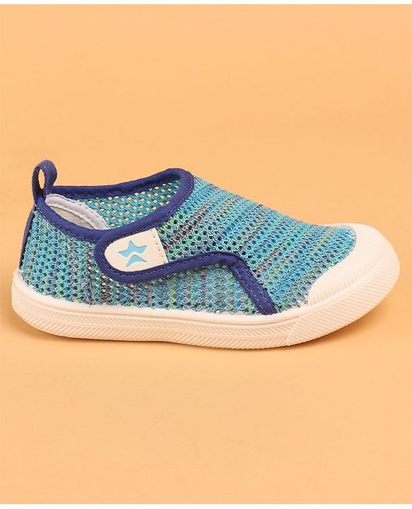 Cute Walk by Babyhug Velcro Closure Textured Casual Shoes - Blue