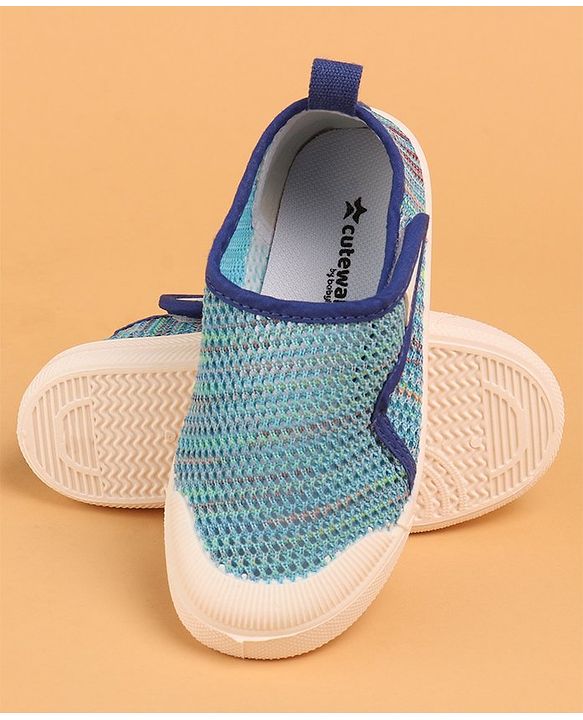 Cute Walk by Babyhug Velcro Closure Textured Casual Shoes - Blue