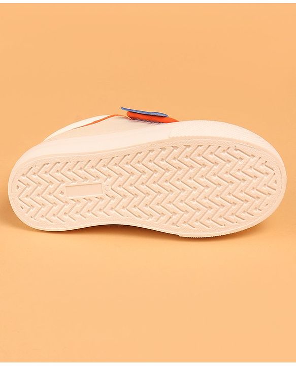 Cute Walk by Babyhug Slip On Casual Shoes with Velcro Closure - Beige & Orange