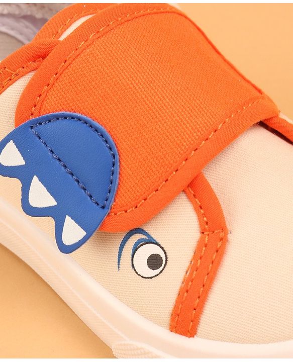 Cute Walk by Babyhug Slip On Casual Shoes with Velcro Closure - Beige & Orange