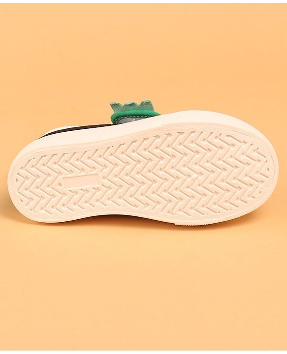 Cute Walk by Babyhug Slip On Casual Shoes with Velcro Closure - Black & Green