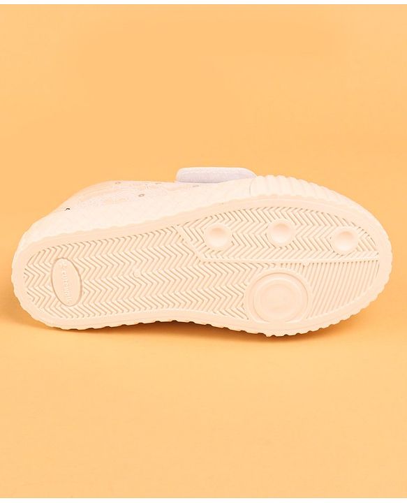 Cute Walk by Babyhug Velcro Closure Casual Shoes With Text Print - Pink