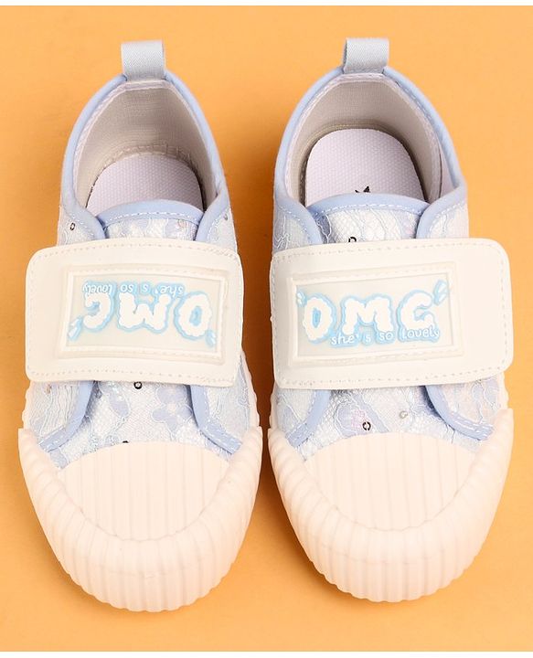Cute Walk by Babyhug Velcro Closure Casual Shoes With Text Print - Pink