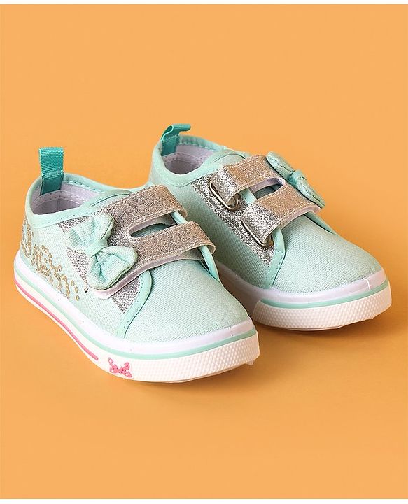Cute Walk by Babyhug Casual Shoes with Bow Applique- Blue