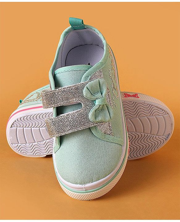 Cute Walk by Babyhug Casual Shoes with Bow Applique- Blue