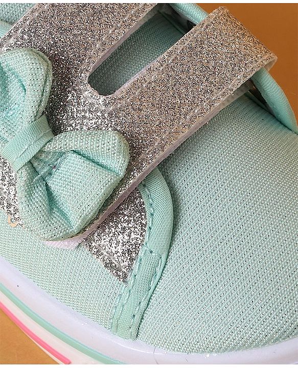 Cute Walk by Babyhug Casual Shoes with Bow Applique- Blue