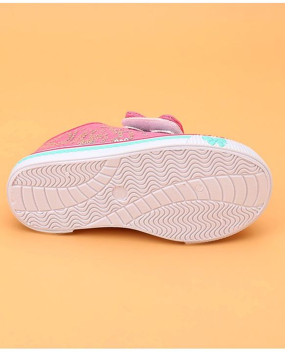 Cute Walk by Babyhug Casual Shoes with Bow Applique- Pink