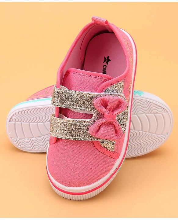 Cute Walk by Babyhug Casual Shoes with Bow Applique- Blue