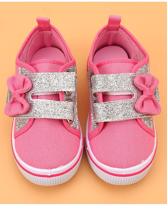 Cute Walk by Babyhug Casual Shoes with Bow Applique- Blue