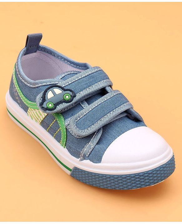 Cute Walk by Babyhug Velcro Closure Casual Shoes Car Applique - Blue