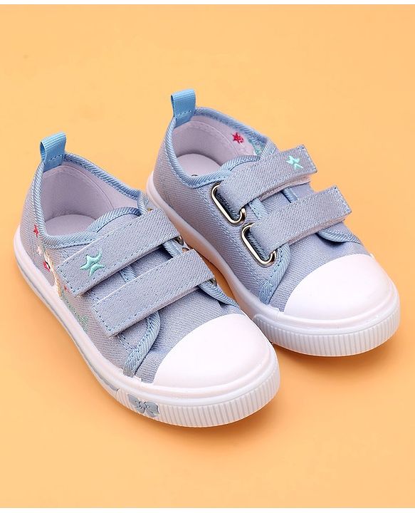 Cute Walk by Babyhug Casual Shoes With Velcro Closure and Swan Embroidery - Pink