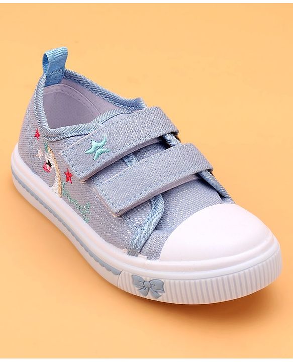 Cute Walk by Babyhug Casual Shoes With Velcro Closure and Swan Embroidery - Pink