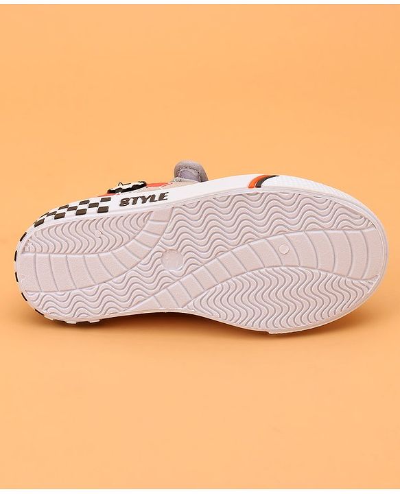 Cute Walk by Babyhug Velcro Closure Casual Shoes with Football Print & Applique- Grey