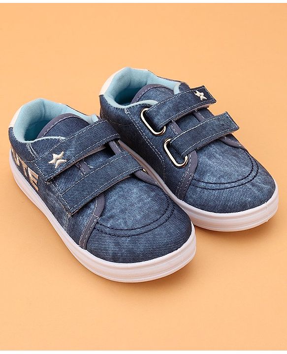 Cute Walk by Babyhug Casual Shoes With Velcro Closure Text Print - Blue