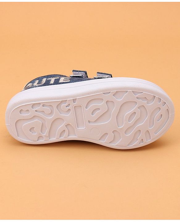 Cute Walk by Babyhug Casual Shoes With Velcro Closure Text Print - Blue