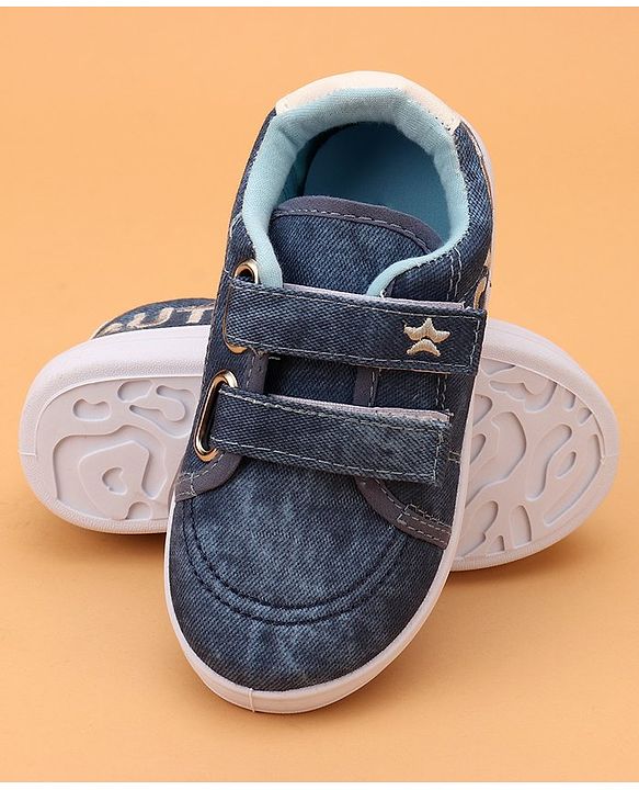 Cute Walk by Babyhug Casual Shoes With Velcro Closure Text Print - Blue