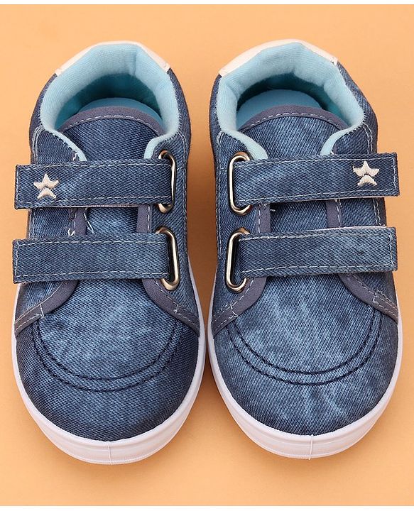Cute Walk by Babyhug Casual Shoes With Velcro Closure Text Print - Blue
