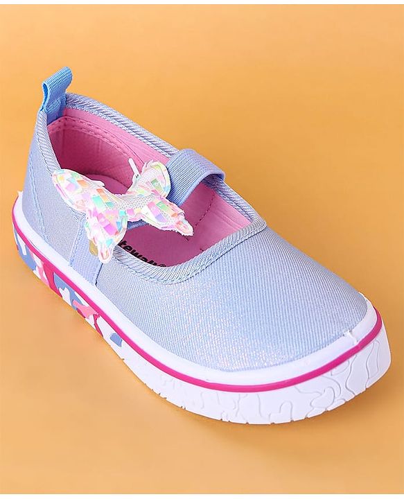 Cute Walk by Babyhug Slip On Casual Shoes with Bow Applique - Blue