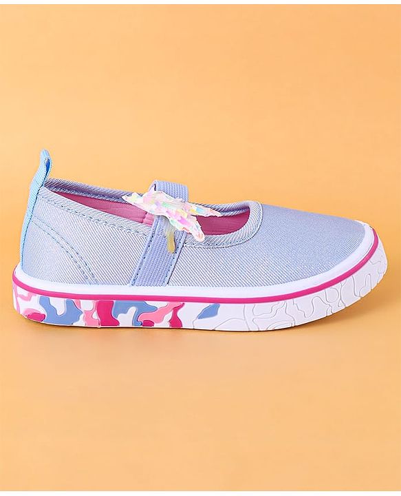 Cute Walk by Babyhug Slip On Casual Shoes with Bow Applique - Blue