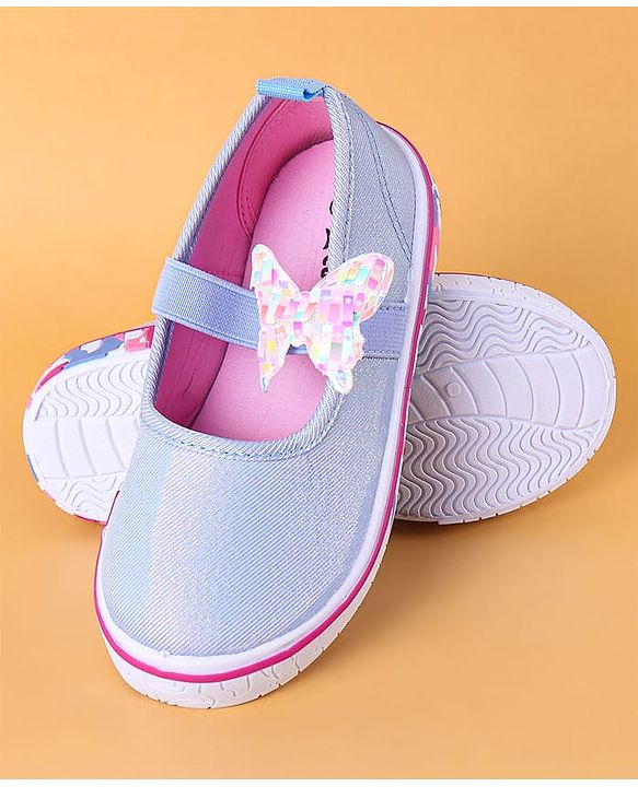 Cute Walk by Babyhug Slip On Casual Shoes with Bow Applique - Blue
