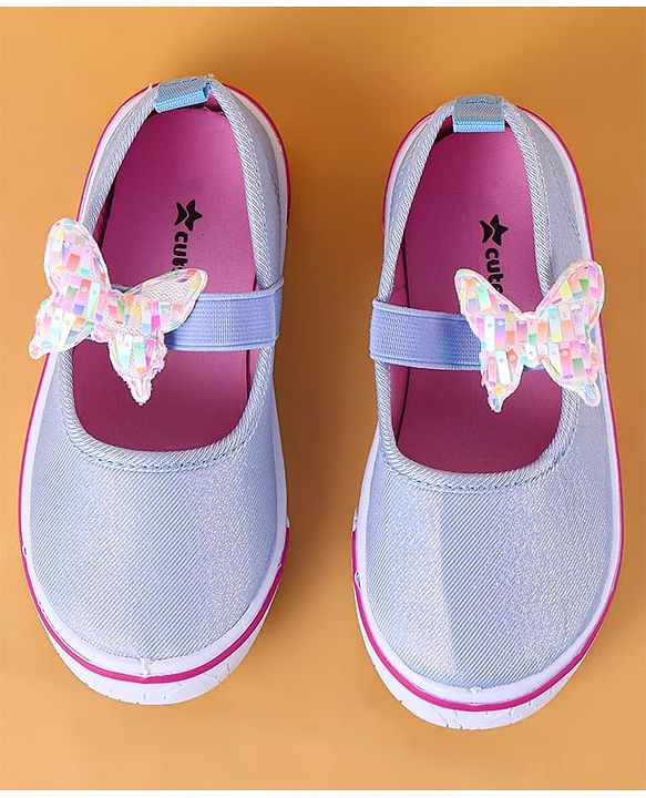 Cute Walk by Babyhug Slip On Casual Shoes with Bow Applique - Blue