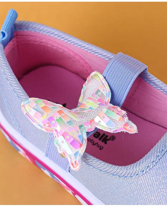 Cute Walk by Babyhug Slip On Casual Shoes with Bow Applique - Blue