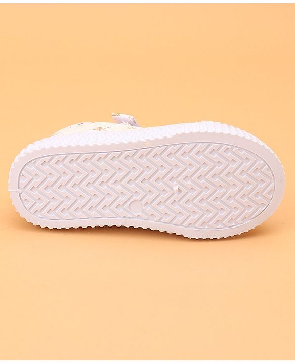 Cute Walk by Babyhug Velcro Closure Casual Shoes Unicorn Printed - Beige