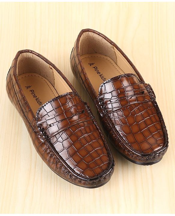 Pine Kids  Slip On Loafer Shoes -  Brown